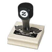 Woodenstempel raceauto rubberstempel (Stempel)