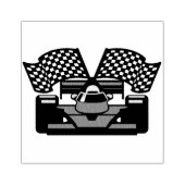Woodenstempel raceauto rubberstempel (Afrduk)