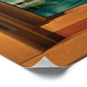 Woodenvensterverlichting voor kunstwerken - Lagoon Poster (Hoek)