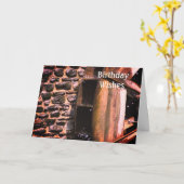 Woodenwaterwiel - Birthday Kaart (Gele Bloem)