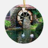 Woodenwaterwiel Duck Pond Ornament (Voorkant)