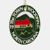 Woodfin Town Seal Keramisch Ornament (Rechts)