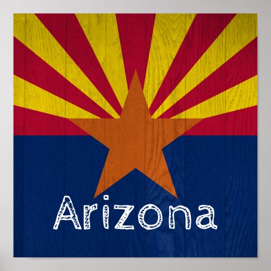 Woodgrain Arizona Starburst Vlag Poster (Voorkant)