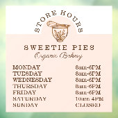 Woodgrain Bakery Stand Mixer Store Uren Raamsticker (Vel 3)