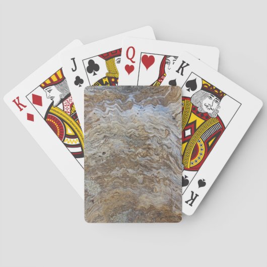Woodgrain Brown Stripe Pattern Foto Driftwood Pokerkaarten (Achterkant)
