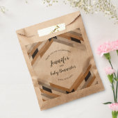 Woodgrain Collage Neutral Baby shower Gift Bag Bedankzakje (Gezegeld)