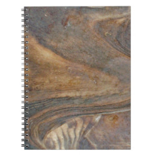 Woodgrain Foto Rustic Swirled Brown Natural Wood Notitieboek
