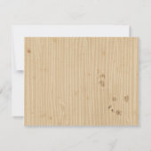 Woodgrain met Heart Response Card RSVP Kaartje (Achterkant)