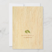 Woodgrain met Tortelduifjes in de Uitnodiging van (Achterkant)