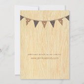 Woodgrain met Tortelduifjes op de Uitnodiging van  (Achterkant)