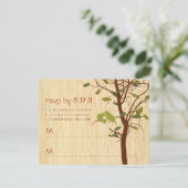 Woodgrain met Tortelduifjes RSVP (Staand voorkant)