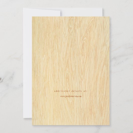 Woodgrain met Uitnodiging tot weddenschap met Leav (Achterkant)