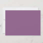 Woodgrain Mod Heart Wedding Invite, Paars Kaart (Achterkant)