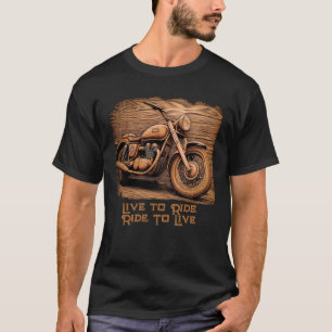 Woodgrain Motorcyle T-shirt