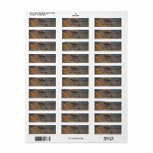 Woodgrain Poled Brown Natuur Pattern buitenshuis Etiket (Full Sheet)