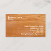 Woodgrain San Serif Style Seven Line Custom Visitekaartje (Voorkant)