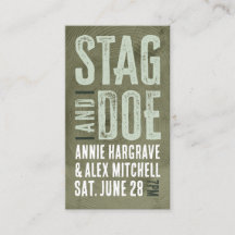 Woodgrain Stag en Doe Ticket
