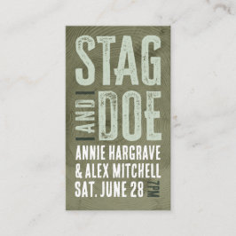 Woodgrain Stag en Doe Ticket