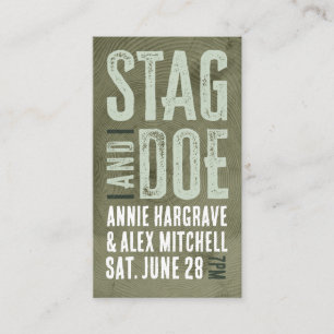 Woodgrain Stag en Doe Ticket