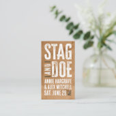 Woodgrain Stag en Doe Ticket (Staand voorkant)