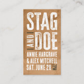 Woodgrain Stag en Doe Ticket (Voorkant)