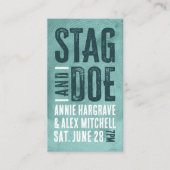 Woodgrain Stag en Doe Ticket (Voorkant)
