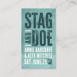 Woodgrain Stag en Doe Ticket