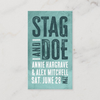 Woodgrain Stag en Doe Ticket