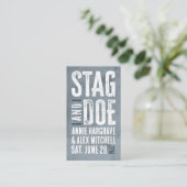 Woodgrain Stag en Doe Ticket (Staand voorkant)