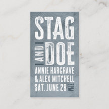 Woodgrain Stag en Doe Ticket