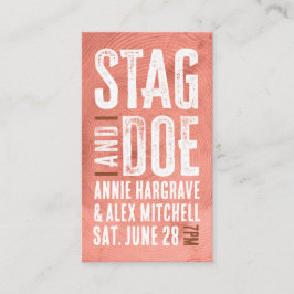 Woodgrain Stag en Doe Ticket