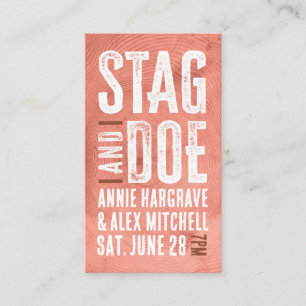 Woodgrain Stag en Doe Ticket
