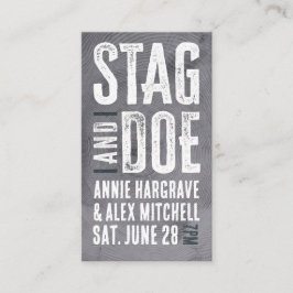 Woodgrain Stag en Doe Ticket