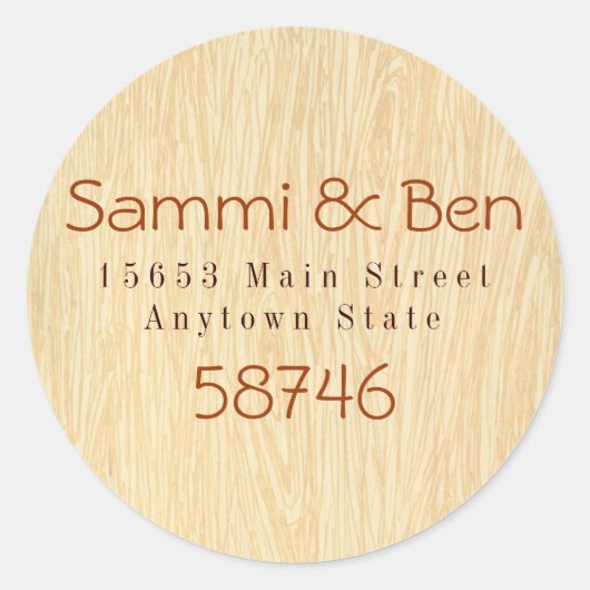 Woodgrain Sticker Label (Voorkant)