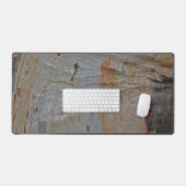 Woodgrain Tree Bark Foto Bruin Tan Outdoor Rustiek Bureaumat (Keyboard & Muis)