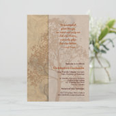 Woodgrain Tree Shadow Brown Afstuderen Invitation Kaart (Staand voorkant)