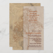 Woodgrain Tree Shadow Brown Afstuderen Invitation Kaart (Voorkant / Achterkant)