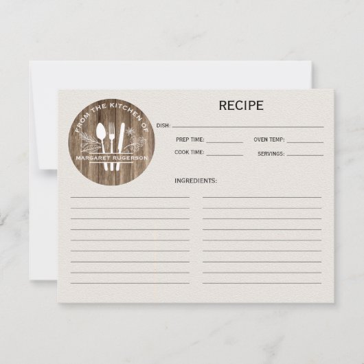 Woodgrain uit de keuken van Monogram Recipe (Voorkant)