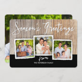 Woodgrain van de Groeten van het seizoen de Kaart (Voorkant / Achterkant)