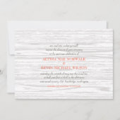 Woodgrain Wedding Invitation Kaart (Voorkant)