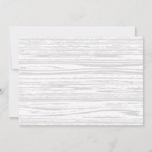 Woodgrain Wedding Invitation Kaart (Achterkant)