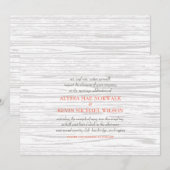 Woodgrain Wedding Invitation Kaart (Voorkant / Achterkant)