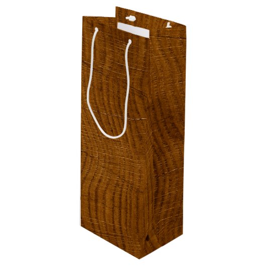 Woodgrain Wijn Cadeautas (Voorkant Gekanteld)