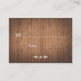 Woodgrain woodland bruiloft escort plaats kaart plaatskaartje