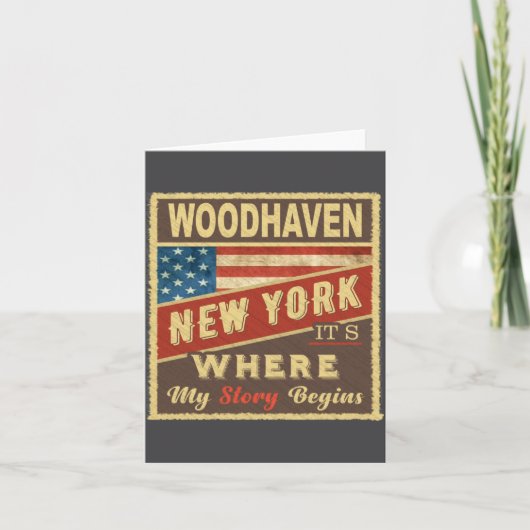 Woodhaven Ny Its Where My Story Begins  Kaart (Voorkant)