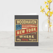 Woodhaven Ny Its Where My Story Begins  Kaart (Gele Bloem)