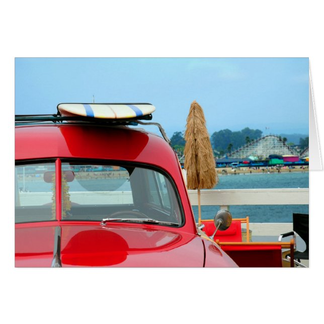 Woodie op het strand (Voorkant Horizontaal)