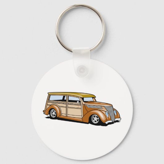 Woodie van warme rod sleutelhanger (Voorkant)