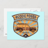 Woodie Wagon Briefkaart (Voorkant / Achterkant)