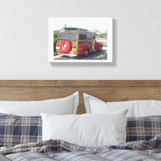 Woodie Wagon Canvas Afdruk (Insitu (Slaapkamer))